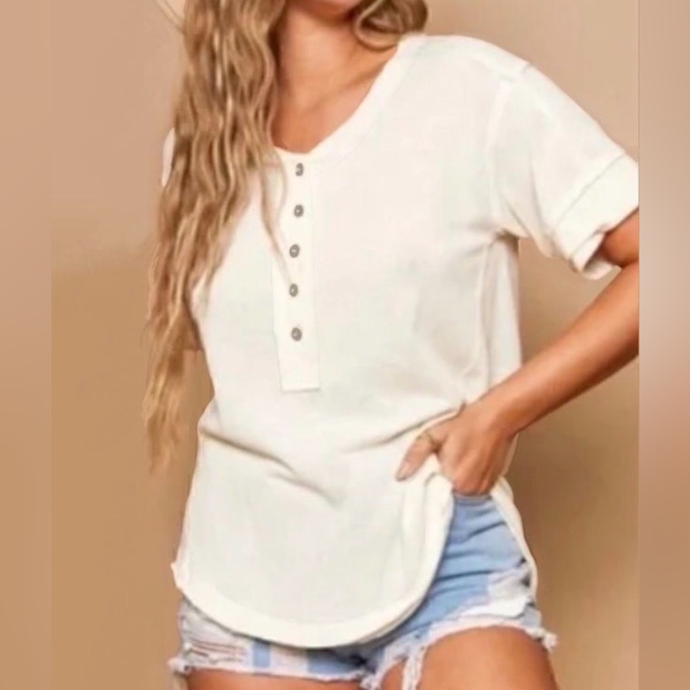 FAHERTY allandria short sleeve Henley